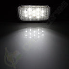 2x Red 2x White Rectangle 12 LED Stop Turn Tail Light Kit for Trucks (N/A)