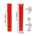 2X Orange Fishing Rod Holder for Boat - Marine Grade Storage Rack