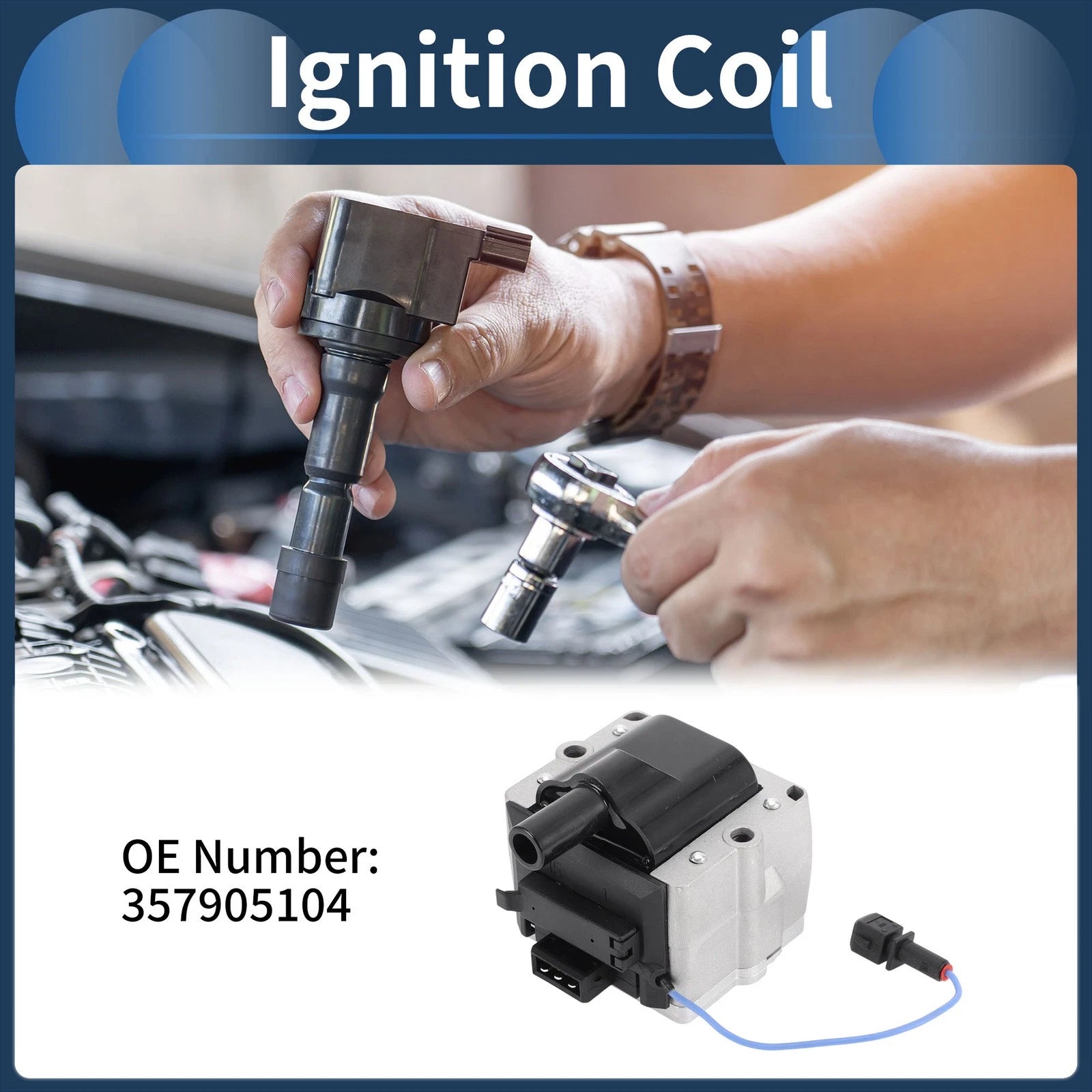 Ignition Coil Pack No. 357905104 for Volkswagen Golf (1999)