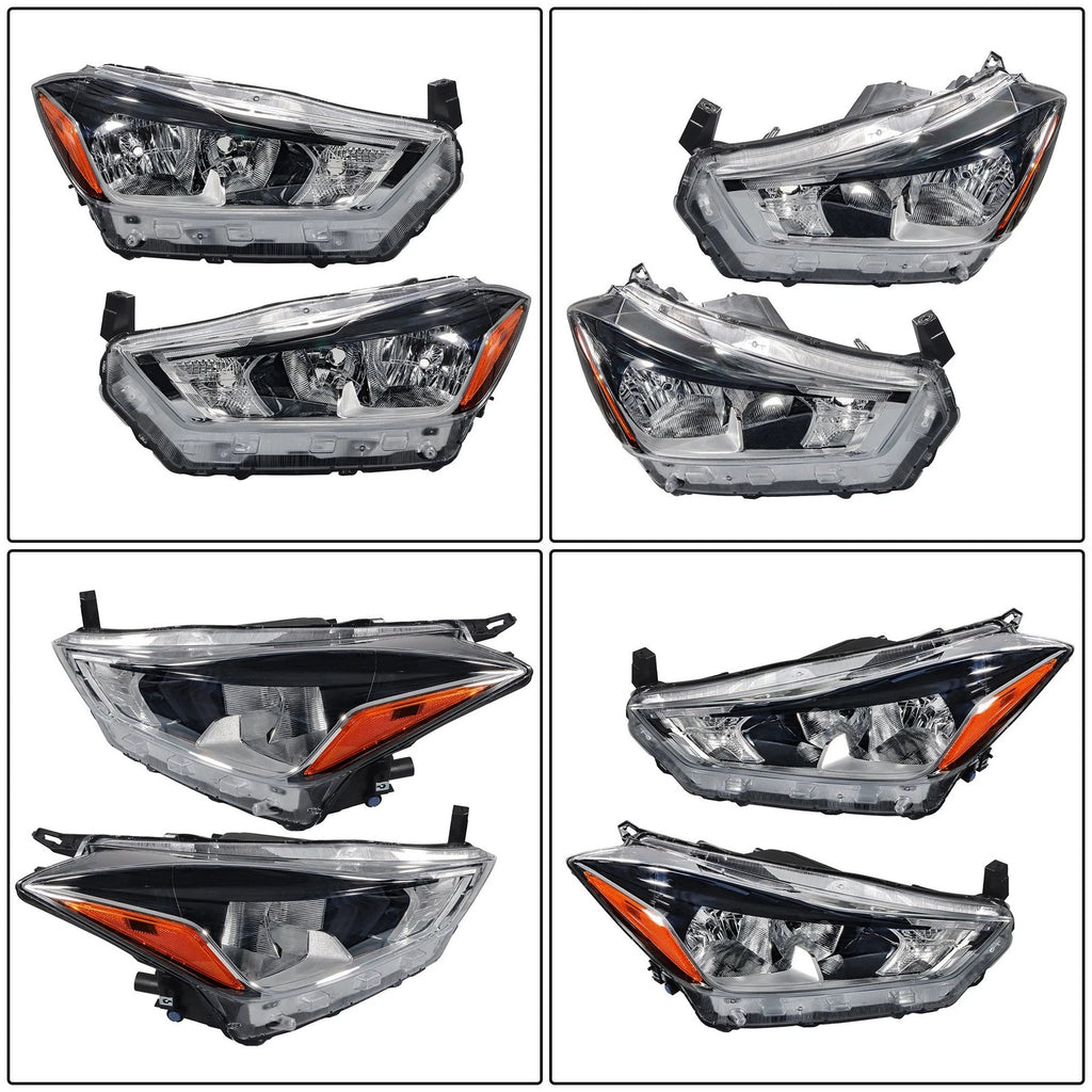 Headlight Assembly for Nissan Kicks (2018–2020) Left + Right Halogen