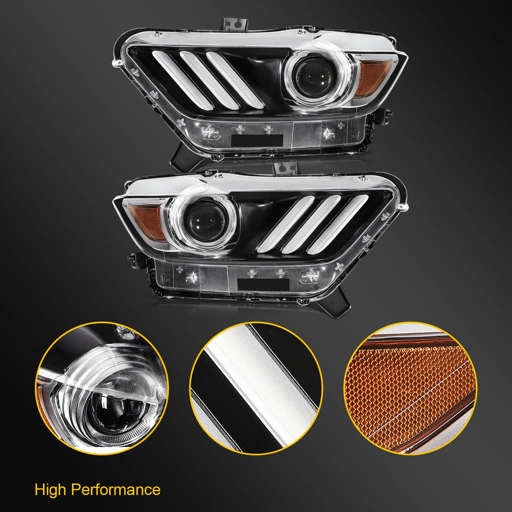 LED Headlight Assembly for Ford Mustang (2015–2017)