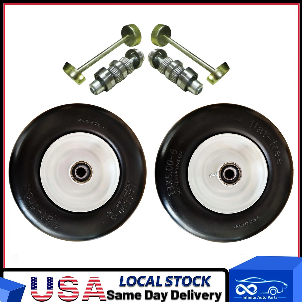 2 Pack Puncture Proof Flat Free Tires for Exmark Toro Mowers (13x5x6)