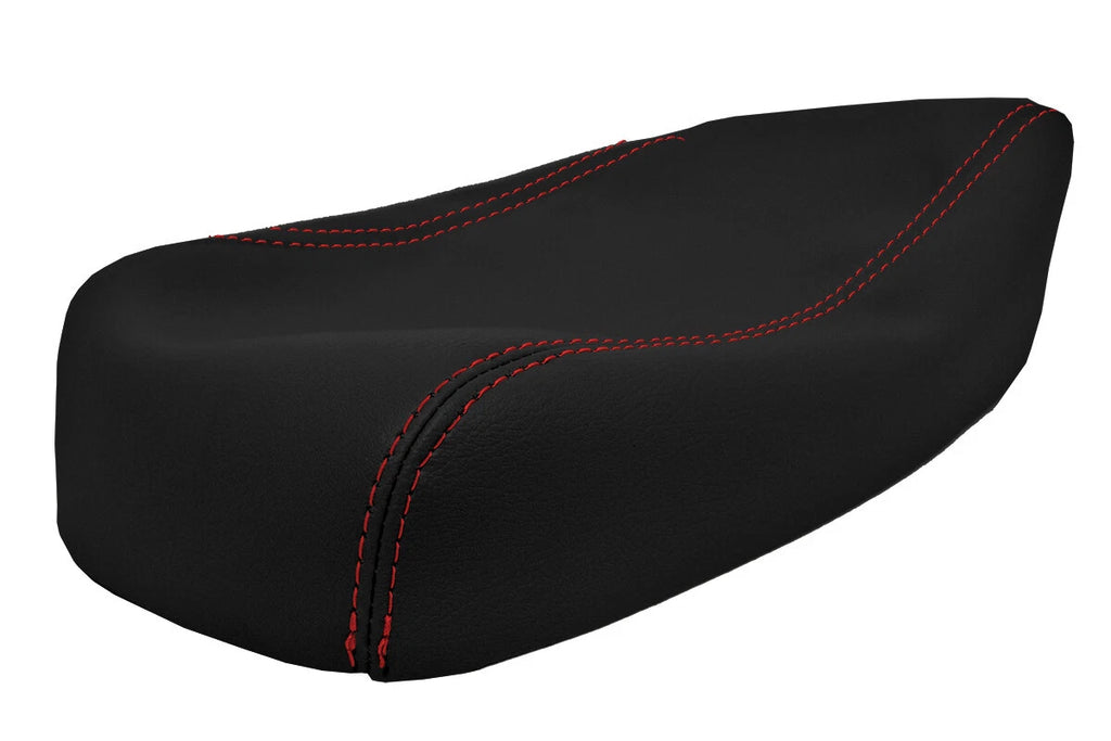 Leather Console Lid Armrest Cover for Nissan Skyline (1993–1998) Red Stitch