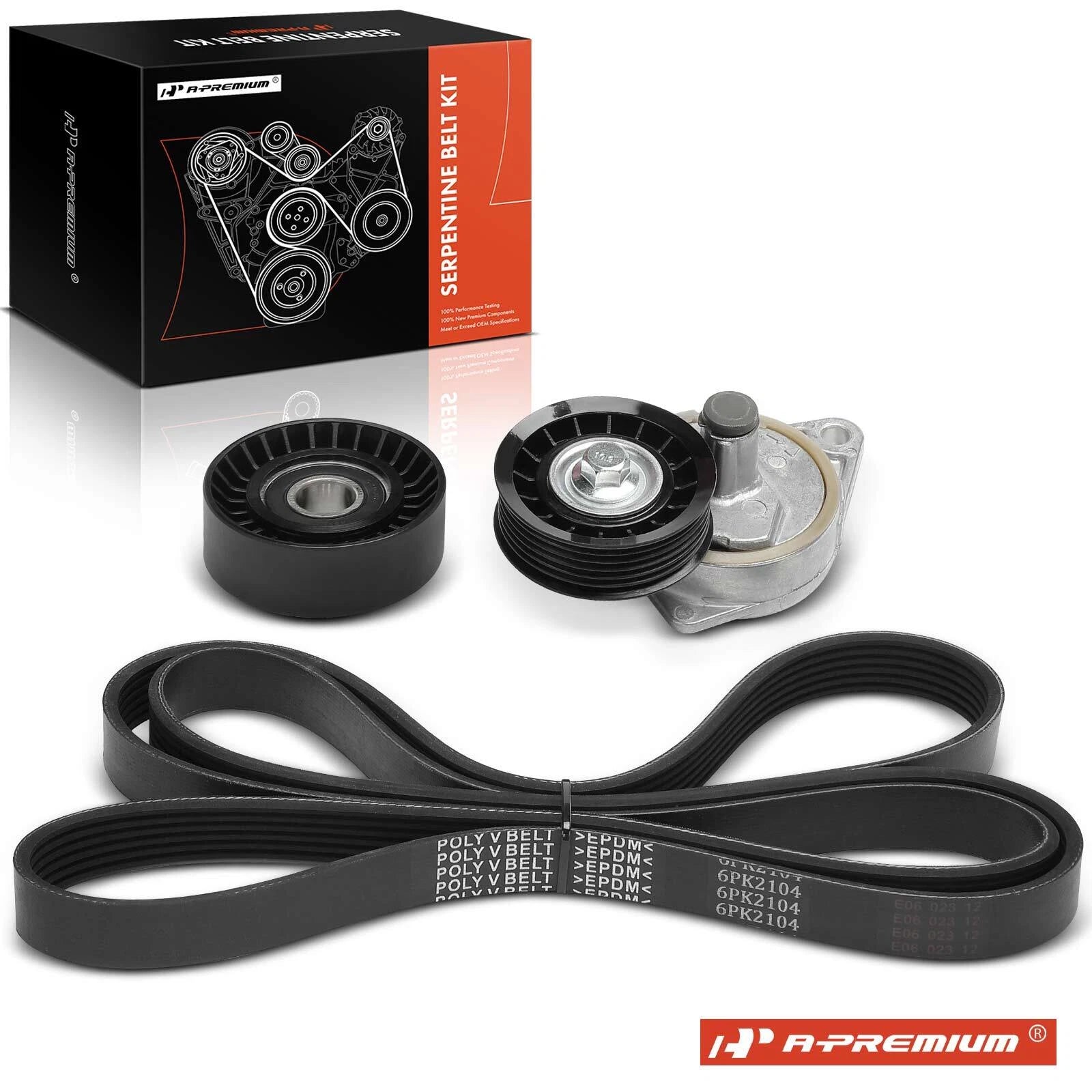 3X Serpentine Belt Drive Component Kit for Ford Escape (2001–2012)