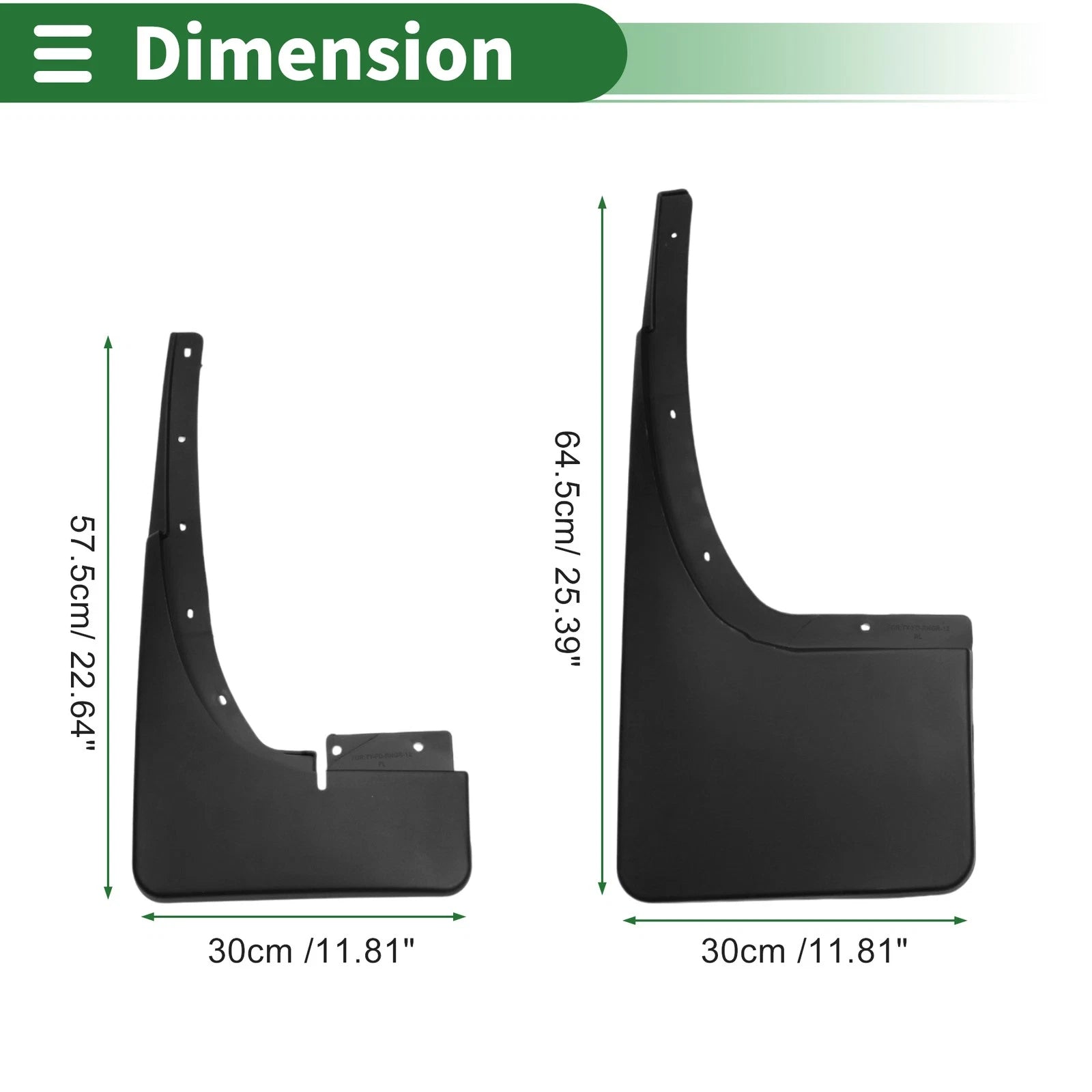 Mud Flaps Splash Guards for Ford Ranger T6/T7 (2011–2018) W/ Mounts