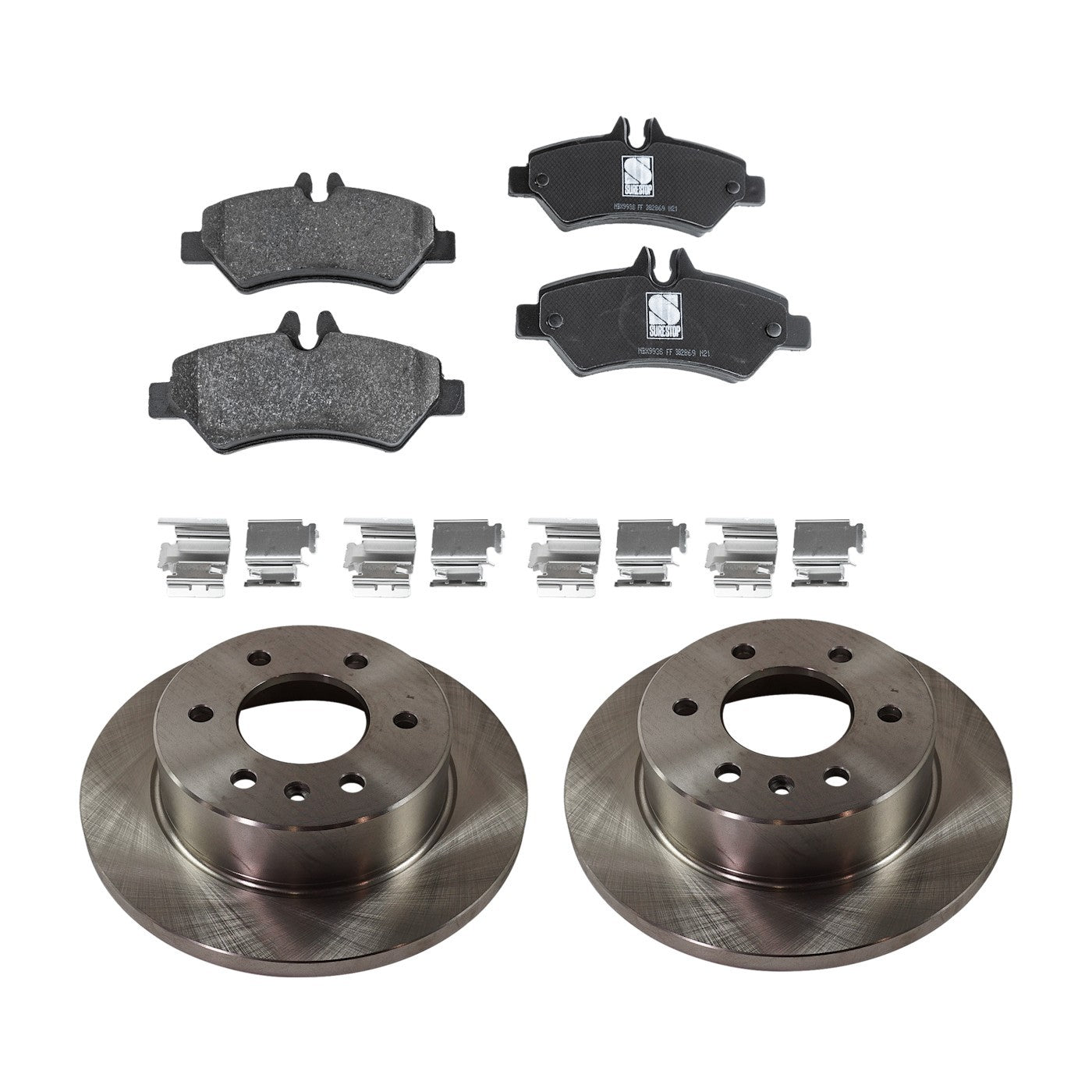 Rear Brake Disc Rotors and Pads Kit for MB Sprinter 2500