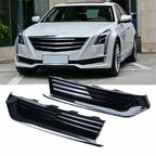 1 Pair Front Lower Bumper Grille Fog Light Cover for Cadillac CT6 (2016–2018)