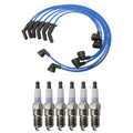 NGK Wire Set & Denso 6 Double Platinum Spark Plugs for Mustang Base (1994–2004)