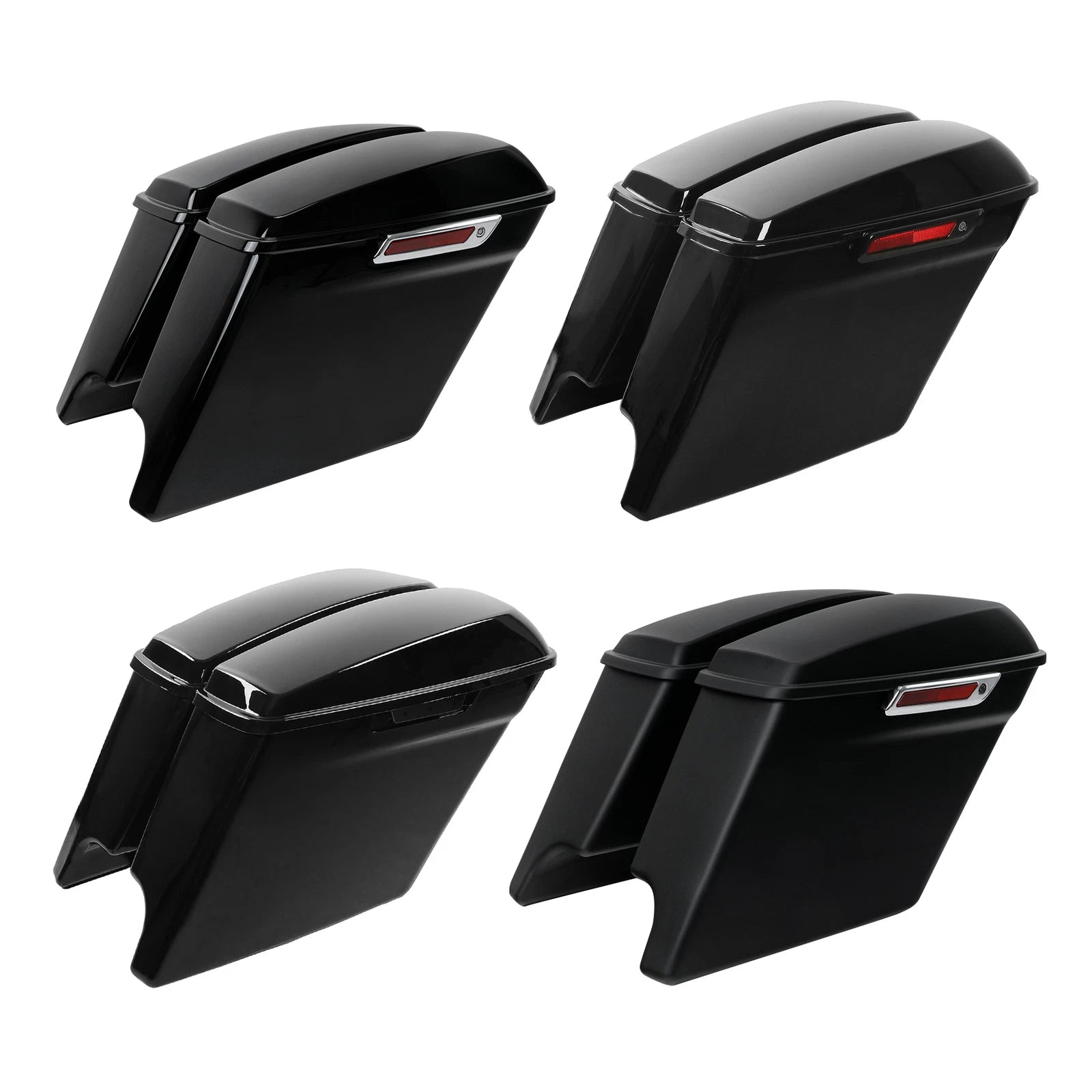 5" Stretched Extended Hard Saddlebags for Harley Touring Street Glide (1993–2013)