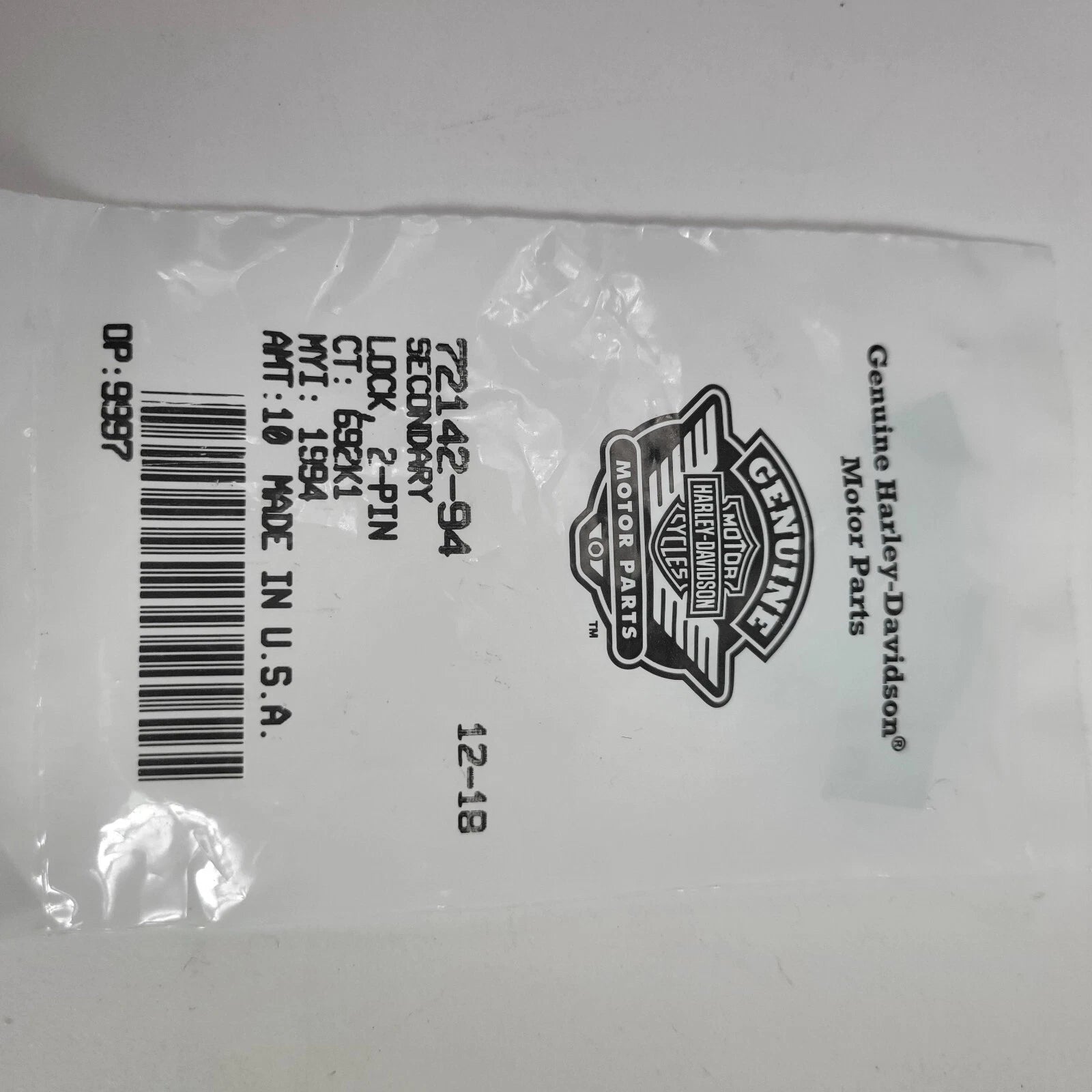 Secondary Lock 2-Pin for Harley-Davidson (1994–1994) 77142-94