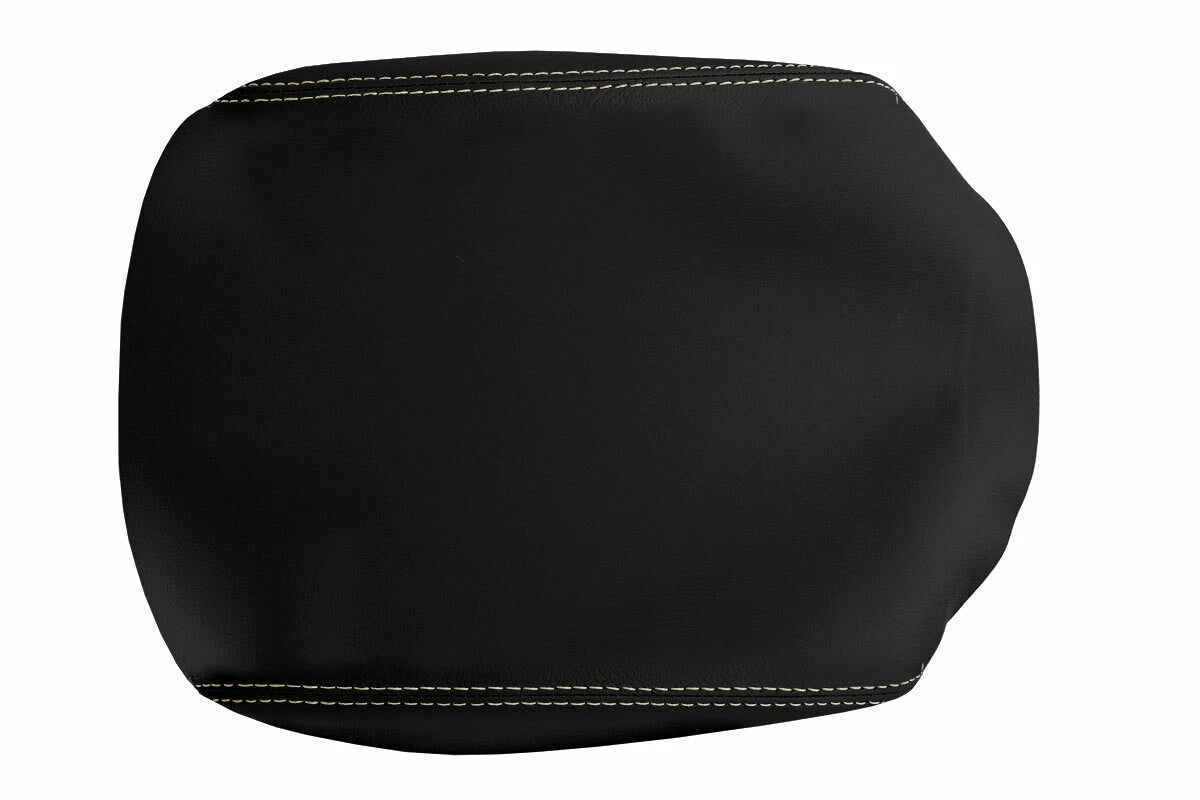 Leather Console Lid Armrest Cover for Honda Pilot (2003–2008) Beige Stitch