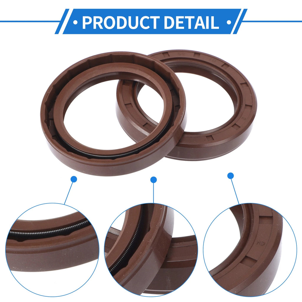 2X Oil Seal Rotary Shaft Seal FKM Rubber 45x62x10mm for Various Models