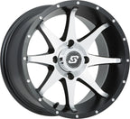 Sedona Storm Wheel 12x7 4/110 5+2 Black Machined for Honda ATV/UTV (2014–2017)