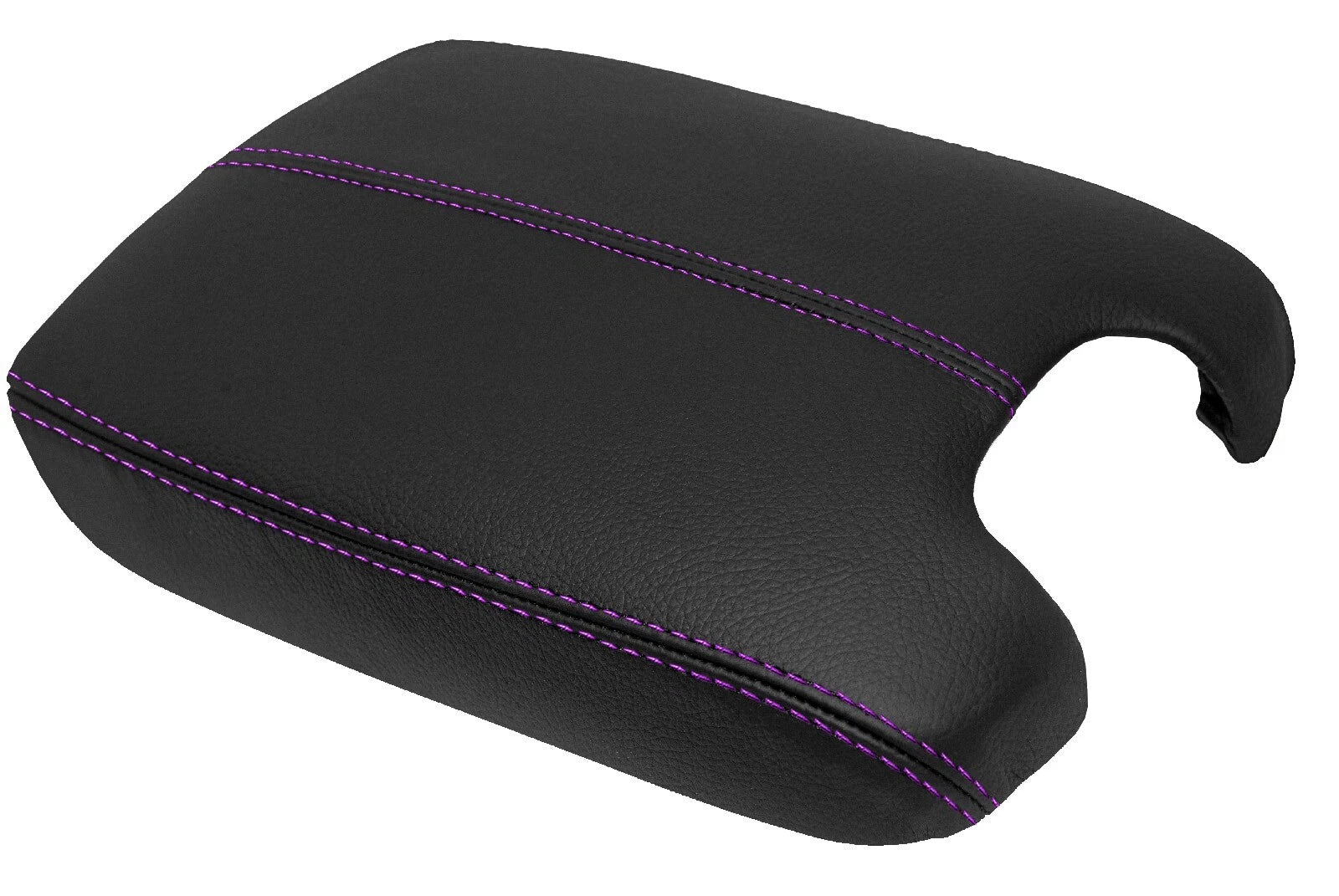 Leather Synthetic Console Armrest Cover for Honda Accord (2008–2012) Purple Stitch