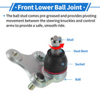 2X Front Lower Ball Joints for Toyota RAV4 (1996–2000) No.K90687/4333049025