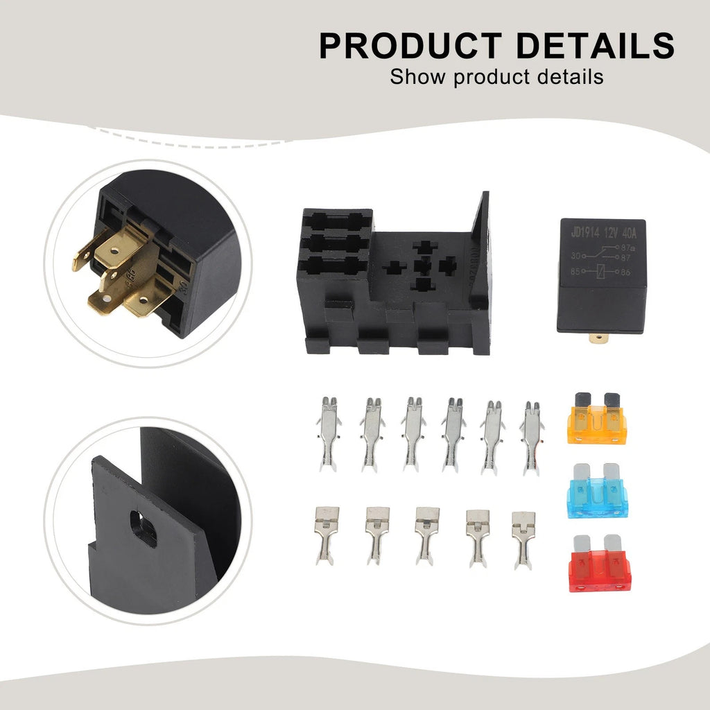 4 Slot Relay Fuse Holder Box for Automotive (Fits )