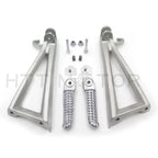 Rear Set Foot Peg Bracket for Yamaha YZF R6 (2006–2012) - Silver Polished