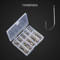 100pcs Isome Long Shank Barbed Fishing Hooks for Freshwater Use