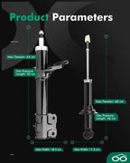 Front Rear Shocks Struts for Mitsubishi Outlander (2003–2004)