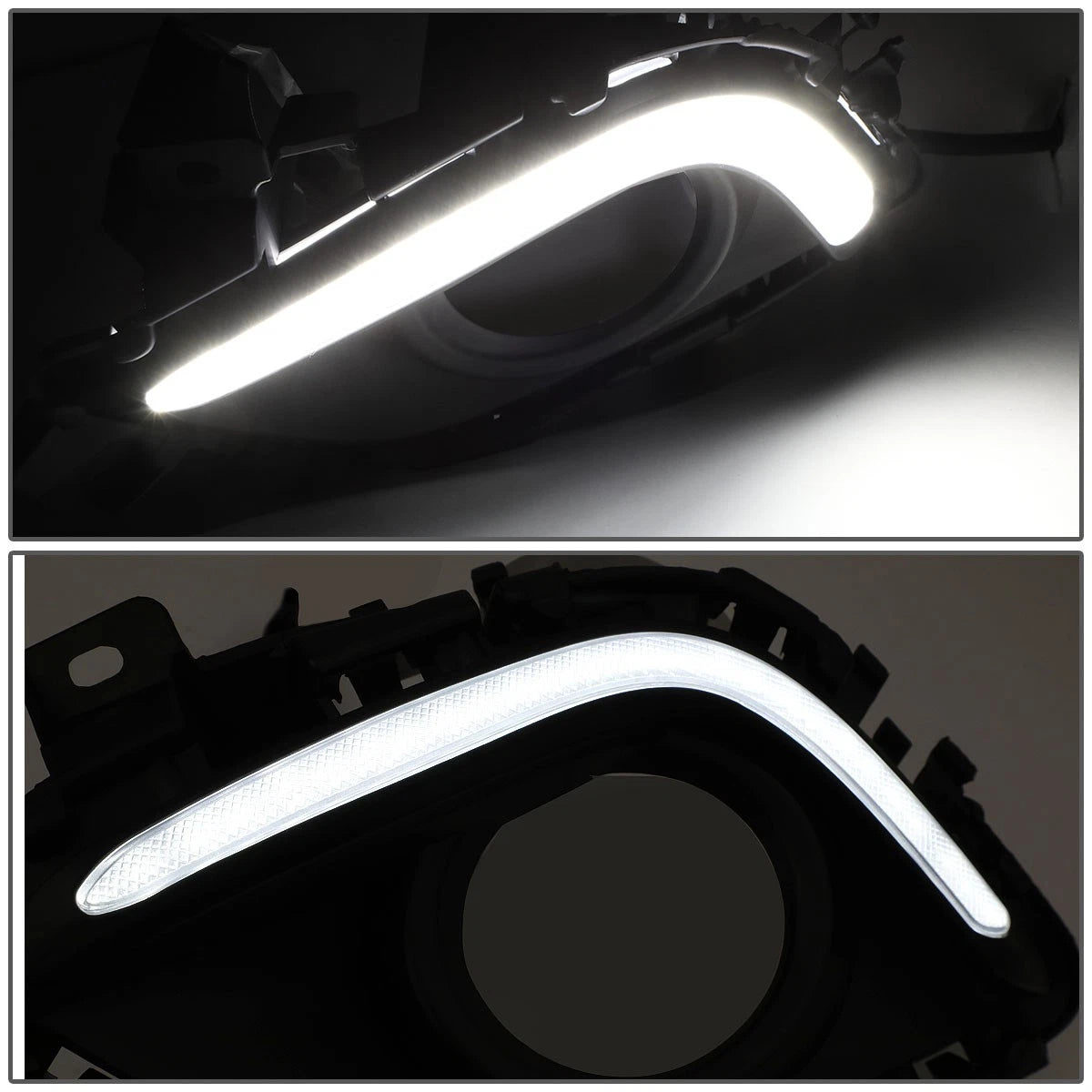 Bumper Fog Light Bezel Cover w/LED DRL/Turn Signal for Mazda 6 (2014–2016)