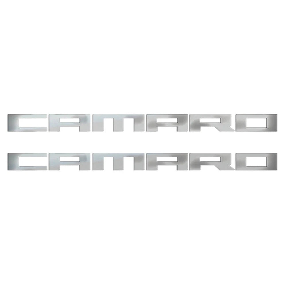 2pc Polished Stainless Steel Camaro Emblem for Chevy Universal (Fit)