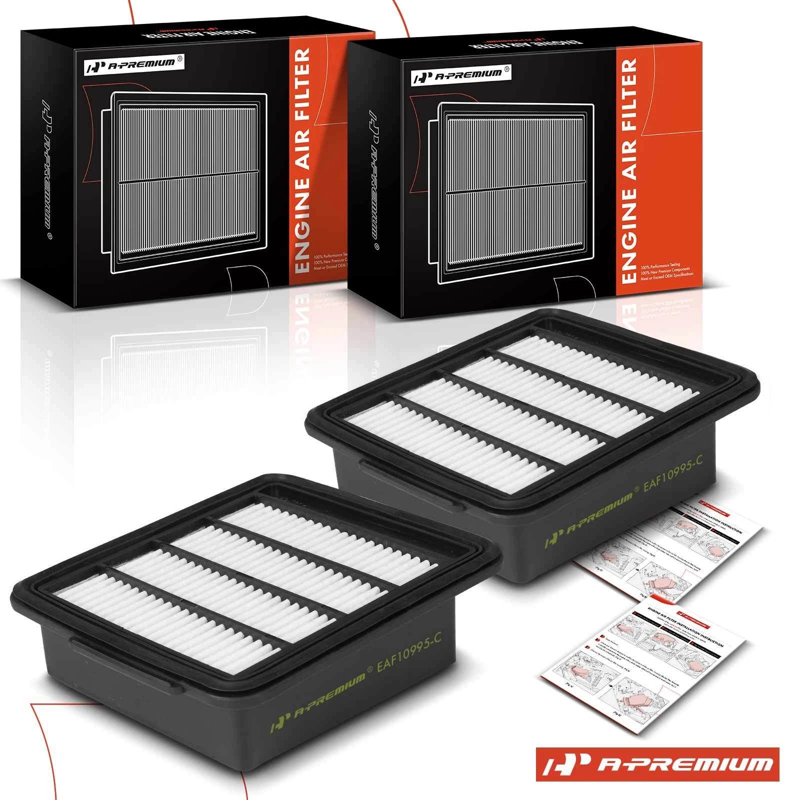 2X Engine Air Filter for Nissan GT-R (2009–2021) V6 3.8L