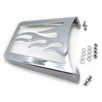 Chrome Flame Sissy Bar Luggage Rack for Harley Sportster XL883C XL883R XL1200R (2004–2023)