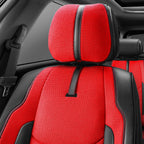 Set of 2 CAAP Drive Series Front Row Seat Covers for Truck Car Red/Black
