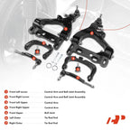 Set of 8 Control Arms with Ball Joints & Tie Rods for Chevy Trailblazer (2002–2009)