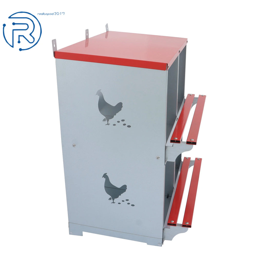 4 Compartment Metal Nesting Boxes for Hens (Wall Mount)