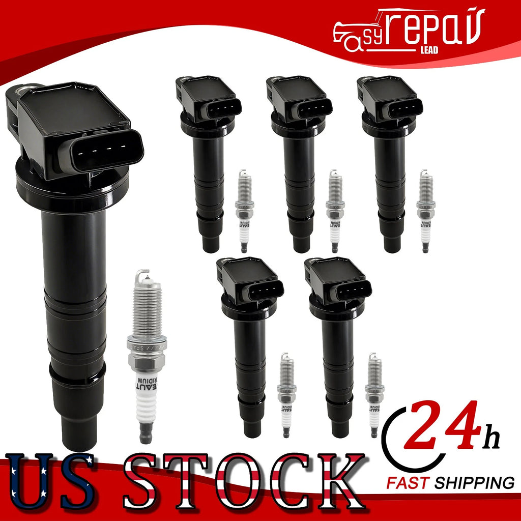 6pcs Ignition Coil & Spark Plug for Toyota Tacoma (2009–2015)