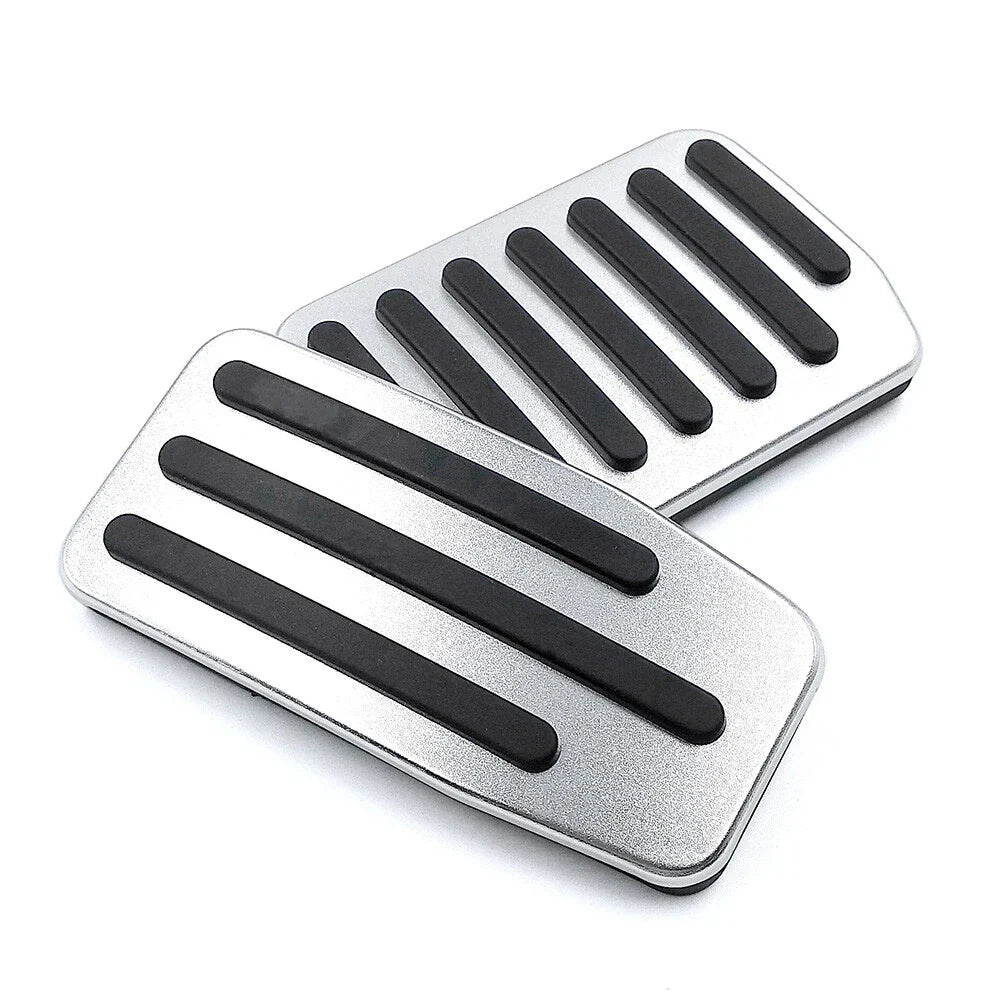 Silver Steel Brake Gas Pedals Protection Cover for Tesla Model 3 (2017-2023)