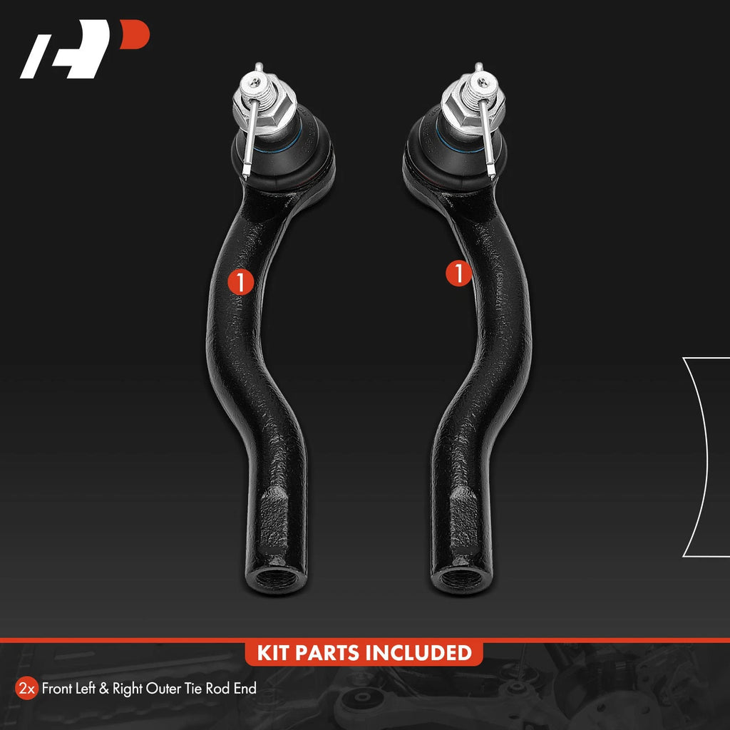 2X Front Outer Tie Rod Ends for Nissan Pathfinder (2004)