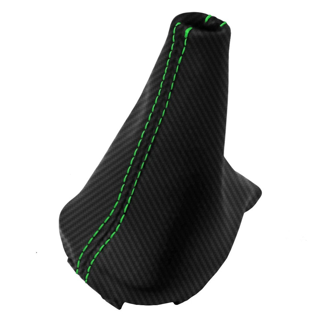 Automatic Shift Boot for Kia Soul (2011–2013) Carbon Fiber Green Stitch