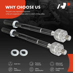 2X Front Inner Side Steering Tie Rod End for Kia Soul (2012-2013)