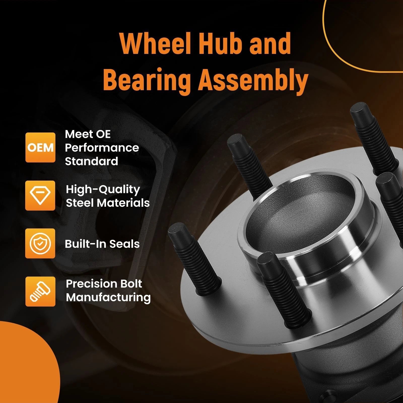 Rear Wheel Hub & Bearing Assembly for Chevrolet Malibu/G6 (2004–2012)