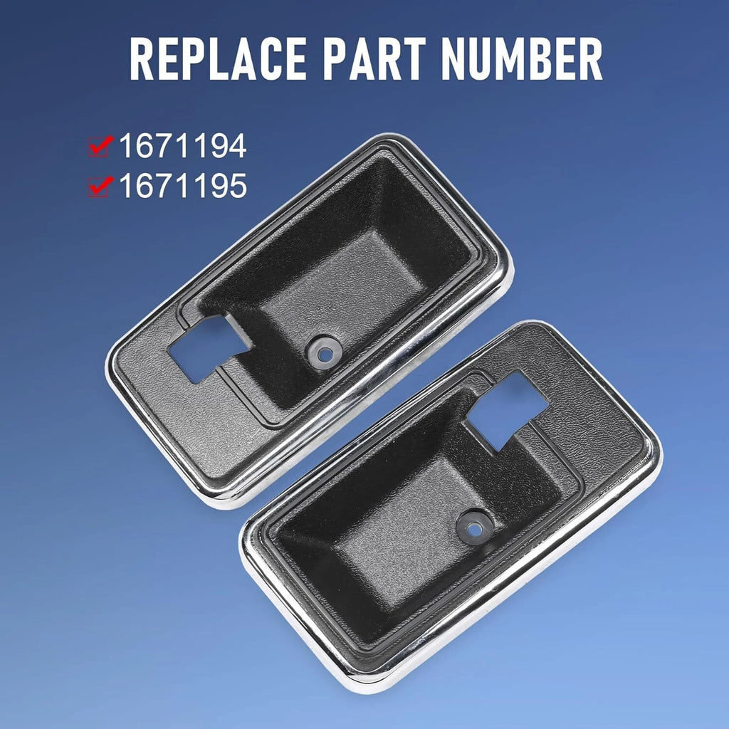 Set of 2 Interior Door Handle Bezel Cups for Firebird Trans Am & Camaro (1976–1981)