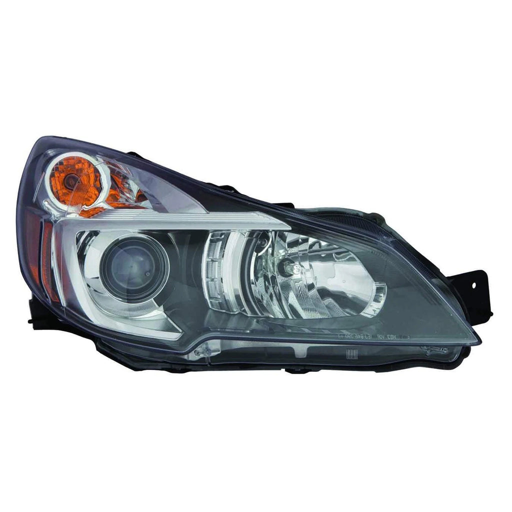 Replacement Passenger Side Halogen Headlight Assembly with Black Bezel for