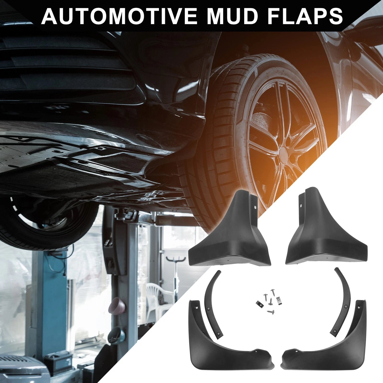 Set of 2 Front & Rear Mud Flaps for Nissan 350Z Coupe (2003–2008)