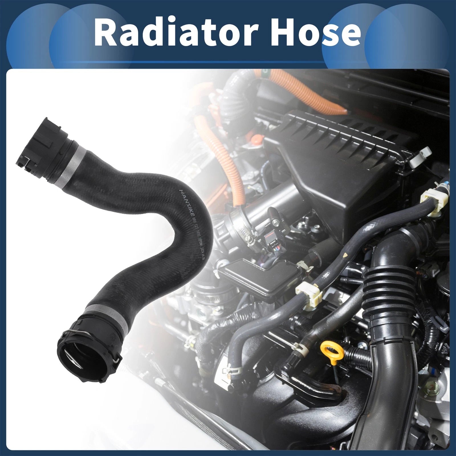 Radiator Hose for Audi Q5 3.0L (2013–2017) No. 8R0121101C Black 1 Pc