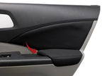 Rear Armrest Door Panel Cover for Honda CR-V (2012–2016) Black PVC Leather