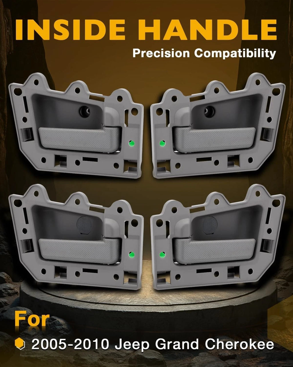 Set of 4 Interior Door Handles for Jeep Grand Cherokee (2005–2010)