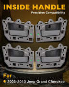 Set of 4 Interior Door Handles for Jeep Grand Cherokee (2005–2010)