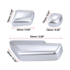 Set of 6 Silver Tone Door Seat Adjust Button Switch Covers for Mercedes Benz B180 (2012–2019)