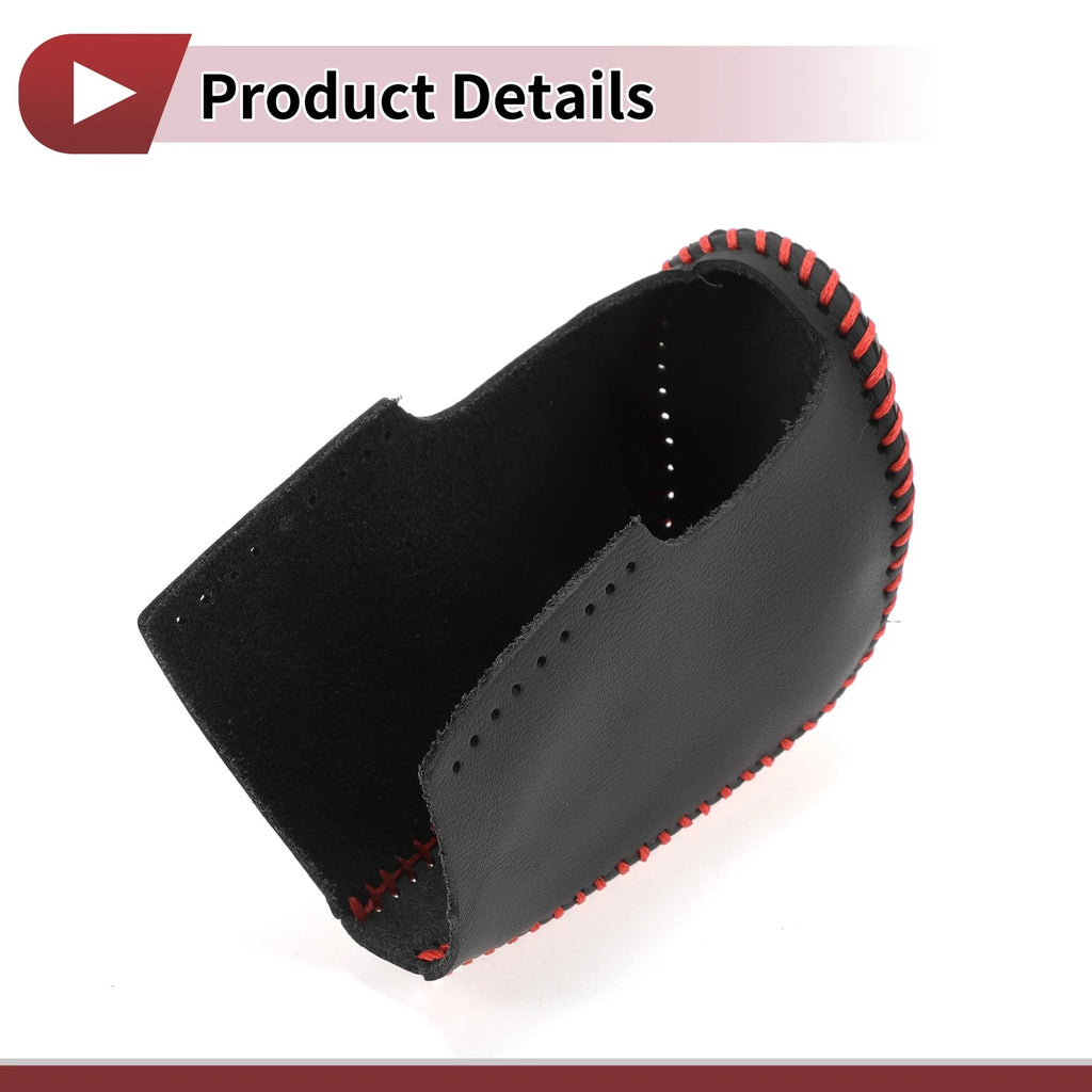 Gear Shift Knob Cover for Nissan Rogue Sport (2017–2022) Black Carbon Fiber Red