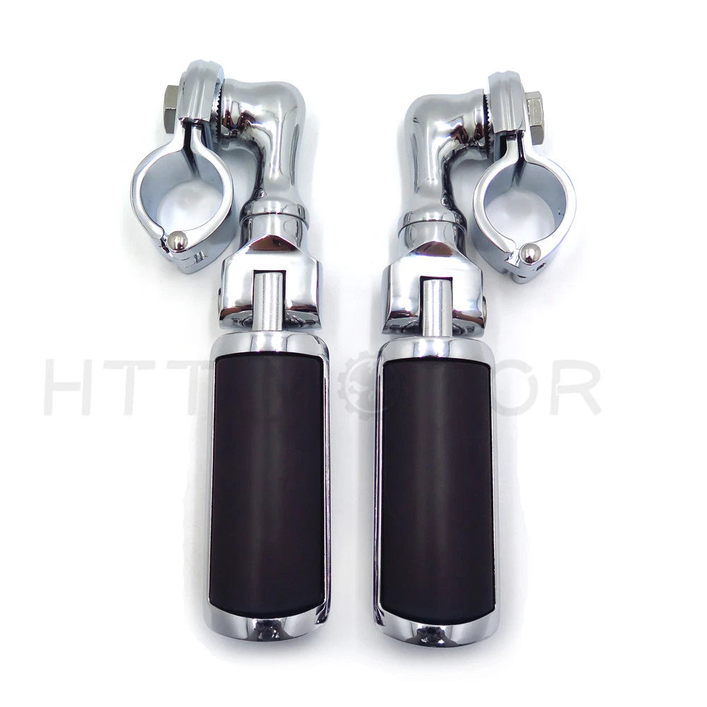 Chrome 25mm Gear Skull FootPeg for Honda GoldWing, Kawasaki, Suzuki, Triumph
