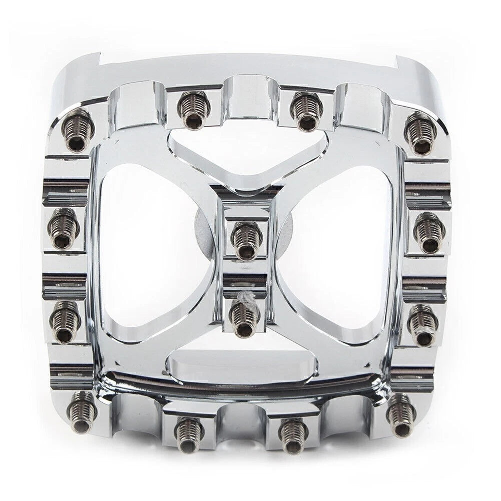 MX Style Brake Pedal Pad Cover for Harley Softail Dyna Sportster Iron 883 (2000–2023) Chrome