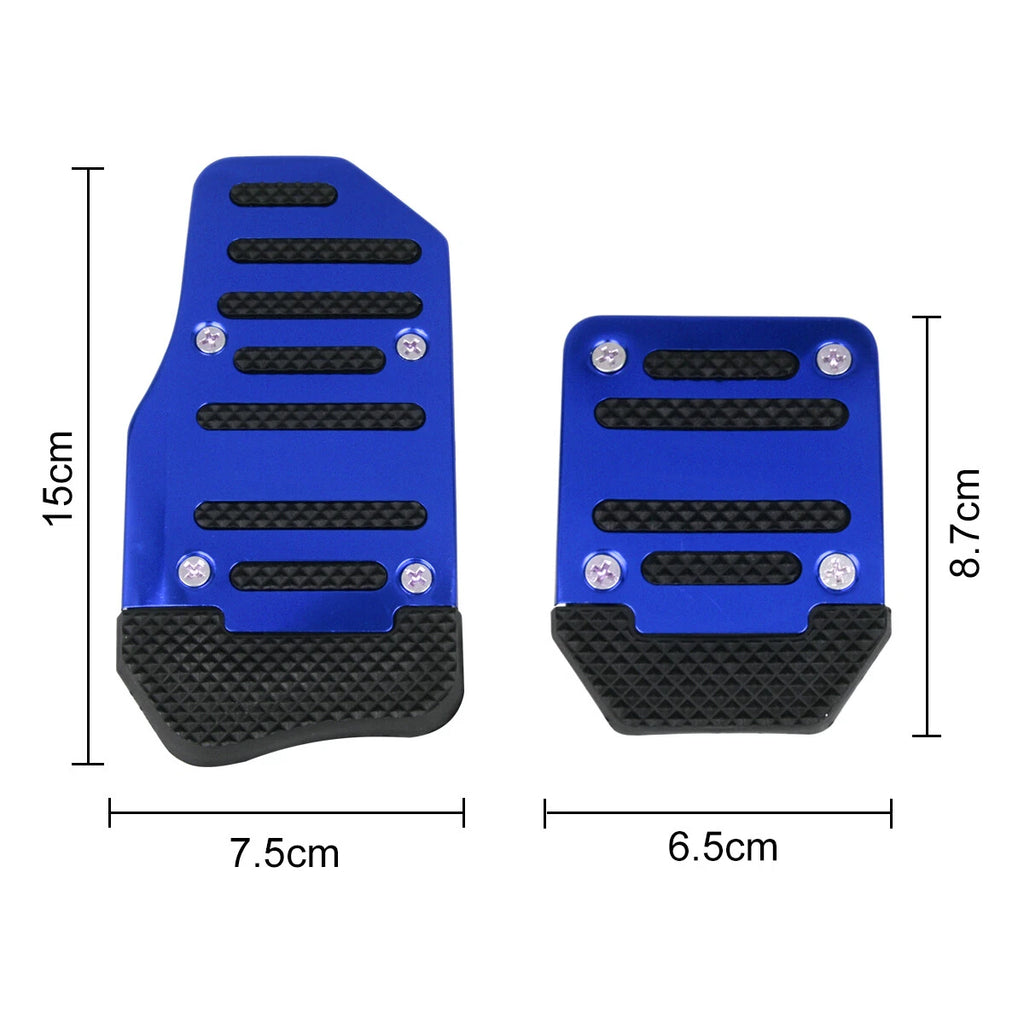 Set of 2 Non-Slip Manual Gas Brake Foot Pedal Covers Universal