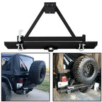 Rear Bumper with Tire Carrier & D-Ring for Jeep Wrangler (1987–2006)