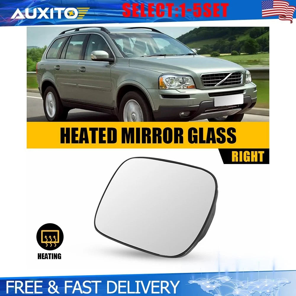Mirror Glass for Volvo XC90 XC70 (2003–2006) Right Side